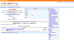 Desktop Screenshot of getajobyoufreak.com