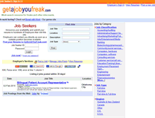 Tablet Screenshot of getajobyoufreak.com